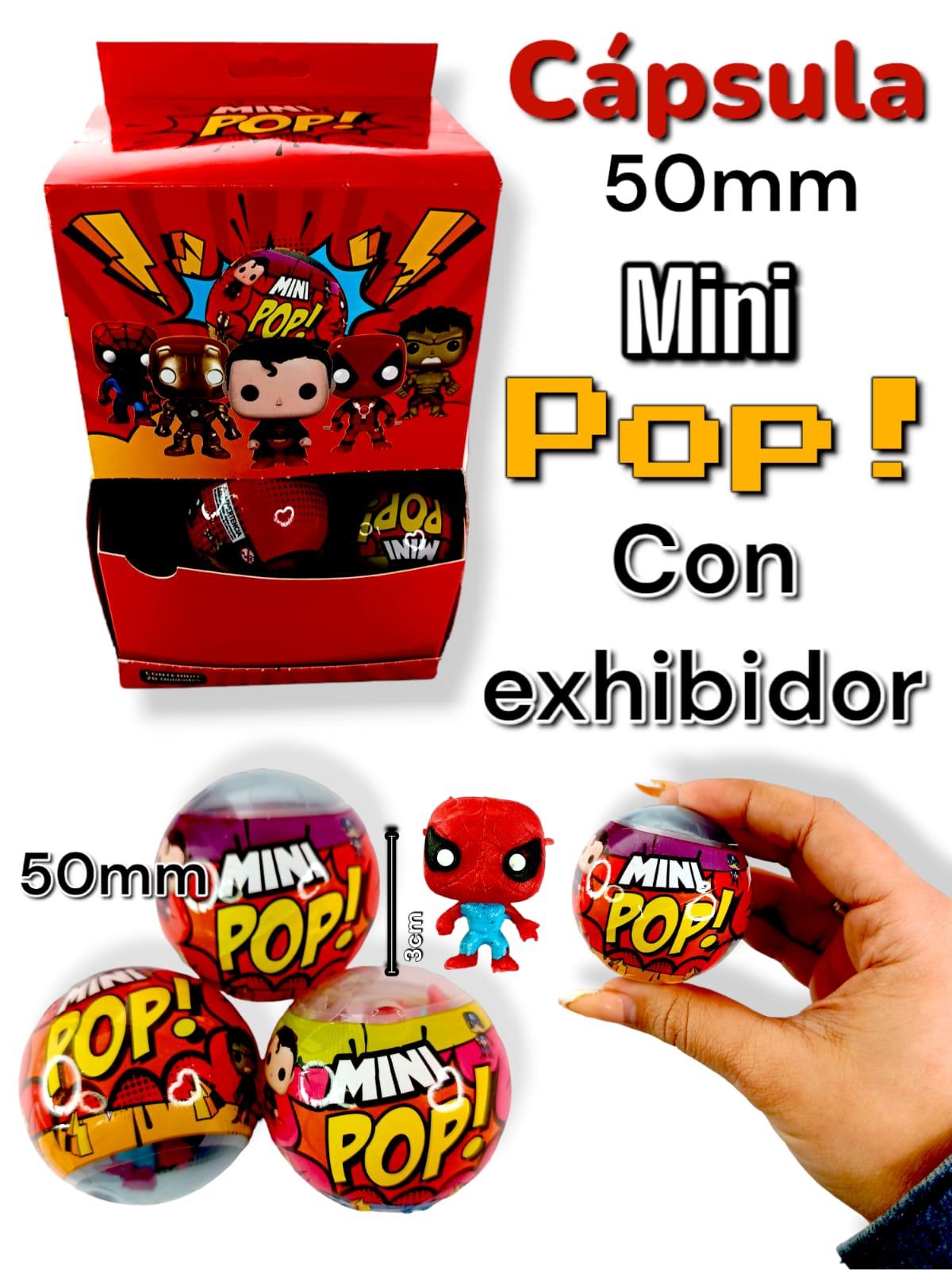 Capsula Mini pop Super 50mm con exhibidor
